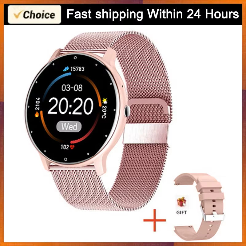 2025 Smart Watch Women Men Lady Gift Sport Fitness Watches Heart Rate Monitor Waterproof Smartwatch for Xiaomi Android IOS