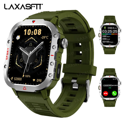 Smart Watch Bluetooth Voice Call Smart Watch with LED Flashlight Health Monitor Outdoor Sports Smart Watch