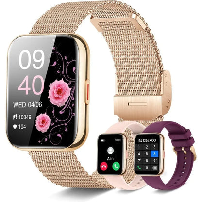 Smart Watch (Answer/Make Calls), 1.85"HD Smart Watch for Women, AI Voice Smart Watch for Android/For Iphone, Sport Watch